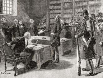 The eviction of the judges of the High Court of Justice, whilst making provision for the impeachment of Louis Napoleon during his coup d'état of 1851. | Obraz na stenu