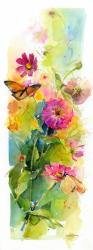 Zinnias and butterflies, 2015, (watercolor) | Obraz na stenu