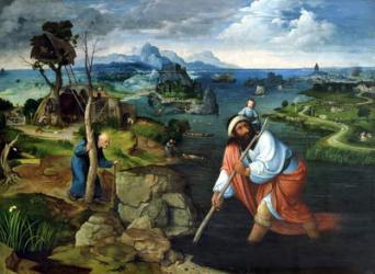 St. Christopher (oil on panel) | Obraz na stenu