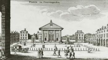 Piazza in Covent Garden, 1640 (etching) | Obraz na stenu