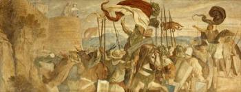 'Faithful Men are the best wall', c.1855 (fresco) | Obraz na stenu