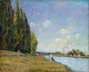 The Seine at Billancourt, 1879 (oil on canvas) | Obraz na stenu