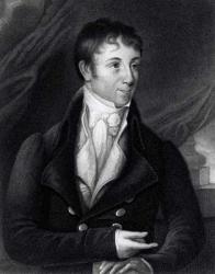 Charles Brockden Brown (1771-1810) engraved by John B. Forrest (1814-70) from a miniature, 1805 (engraving) (b&w photo) | Obraz na stenu