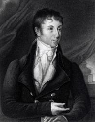 Charles Brockden Brown (1771-1810) engraved by John B. Forrest (1814-70) from a miniature, 1805 (engraving) (b&w photo) | Obraz na stenu