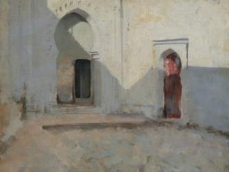 Courtyard, Tetuan, Morocco, 1879-80 (oil on wood) | Obraz na stenu