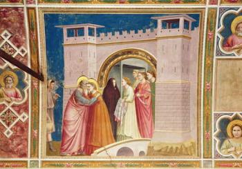 The Meeting of Joachim and Anne at the Golden Gate, c.1305 (fresco) (see also 102740 & 68796) | Obraz na stenu
