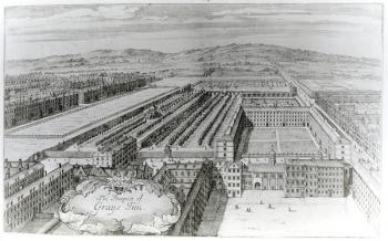 The Prospect of Grays Inn, 1720 (engraving) | Obraz na stenu