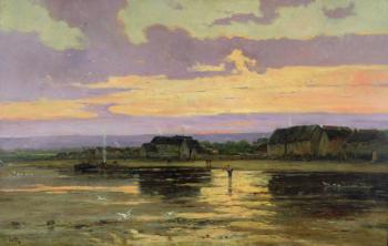 Solitude in the Evening, Morsalines (oil on canvas) | Obraz na stenu