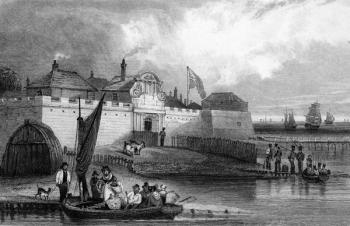 Tilbury Fort, Essex, engraved by Henry Adlard, c.1832 (engraving) | Obraz na stenu