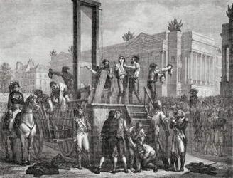 The Execution of Robespierre and his Followers in 1794, engraved by Jonnard (engraving) | Obraz na stenu