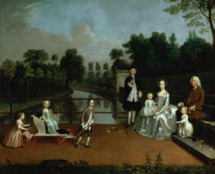 A Family Group on a Terrace in a Garden, 1749 | Obraz na stenu