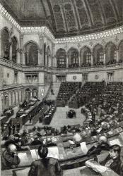 A night sitting in the Italian Chamber of Deputies, from 'Leisure Hour', 1891 (engraving) | Obraz na stenu