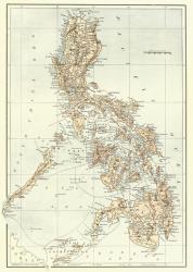 Map of the Philippines at the end of the 19th century. | Obraz na stenu