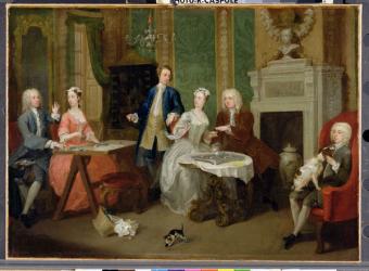 Portrait of a Family, 1730s (oil on canvas) | Obraz na stenu