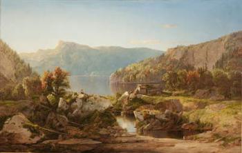 Autumn Morning on the Potomac, c.1860s (oil on canvas) | Obraz na stenu