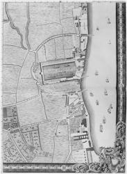 A Map of the Lower Rotherhithe Docks, London, 1746 (engraving) | Obraz na stenu