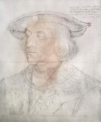 Maximilian I, Emperor of Germany (1459-1519), 1518-19 (pencil with w/c wash) | Obraz na stenu