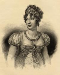 Caroline Bonaparte (1782-1839) Queen of Naples (litho) | Obraz na stenu