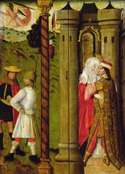 The Annunciation of the Angel to Joachim and the Meeting at the Golden Gate (oil on panel) | Obraz na stenu