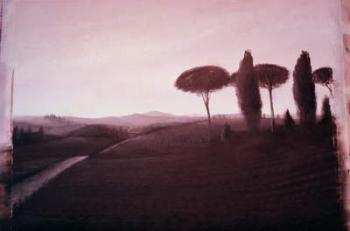 Tuscan Landscape, 1992 (acrylic on paper) | Obraz na stenu