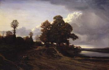 View of the lake at Ville-d'Avery, 1833 (oil on canvas) | Obraz na stenu
