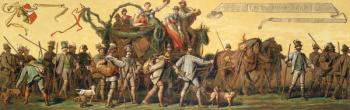 Procession of homage in honour of Emperor Franz Joseph I of Austria (1830-1916) | Obraz na stenu
