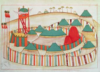 Ms 1671 The Imperial Camp, c.1580 (gouache on paper) | Obraz na stenu