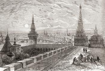 Moscow, Russia in the 19th century. From The National Encyclopaedia, published c.1890. | Obraz na stenu