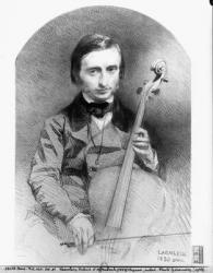 Portrait of Jacques Offenbach (1819-80) 1850 (engraving) (b/w photo) | Obraz na stenu