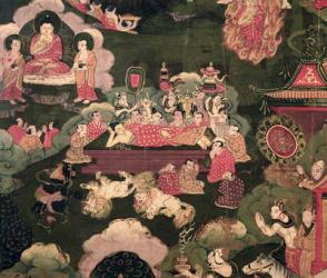 Parinirvana, from 'The Life of Buddha Sakyamuni' (oil on canvas) | Obraz na stenu