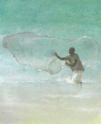 Lone Fisherman 5, 2015 (w/c on paper) | Obraz na stenu