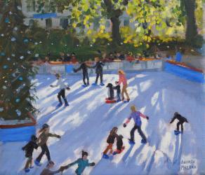 Ice skating, Natural History Museum, 2014 (oil on canvas) | Obraz na stenu