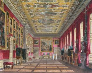 The King's Gallery, Kensington Palace from Pyne's 'Royal Residences', 1818 | Obraz na stenu