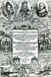 The General Histoire of Virginia, New England and the Summer Isles, 1624 (engraving) (b/w photo) | Obraz na stenu