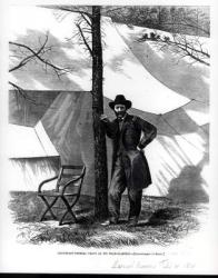 Lieutenant General Ulysses S. Grant, at his Head-Quarters,2illustration from 'Harper's Weekly', 16th July 1864 (engraving) (b/w photo) | Obraz na stenu