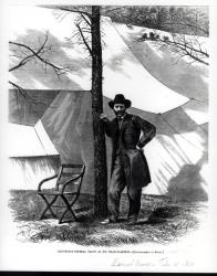 Lieutenant General Ulysses S. Grant, at his Head-Quarters,2illustration from 'Harper's Weekly', 16th July 1864 (engraving) (b/w photo) | Obraz na stenu