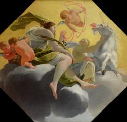 Temperance, from a series of the Four Cardinal Virtues on the ceiling of the Queen's bedroom at Saint-Germain-en-Laye, c.1637-38 (oil on canvas) | Obraz na stenu