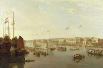 The European Factories, Canton, 1806 (oil on canvas) | Obraz na stenu