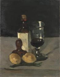 Still Life with Bottle, Glass, and Lemons, 1867-9 (oil on canvas) | Obraz na stenu