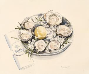 A Plate of Oysters, 2012 (w/c on paper) | Obraz na stenu