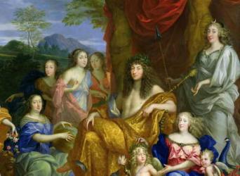 The Family of Louis XIV (1638-1715) 1670 (oil on canvas) (detail of 60094) | Obraz na stenu