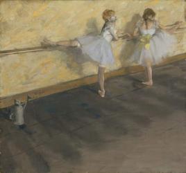 Dancers Practising at the Barre, 1877 (mixed media on canvas) | Obraz na stenu
