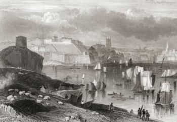 Plymouth, Devon, England, in the 19th century. | Obraz na stenu