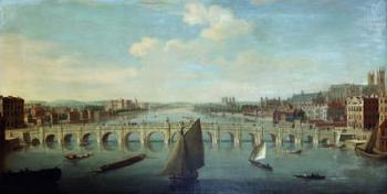 The Thames at Westminster (oil on panel) | Obraz na stenu