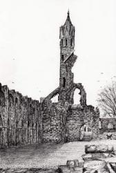 Ruin at St.Andrews, 2006, (ink on paper) | Obraz na stenu