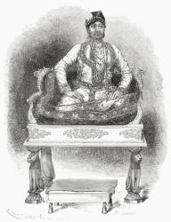 Maharana Shambhu Singh, 1847 to 1874, of Udaipur, India. Seventy-first ruler of the Mewar Dynasty from 1861 to 1874. | Obraz na stenu