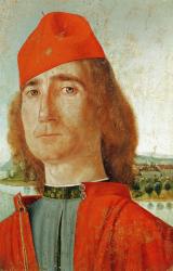 Man in a Red Beret, 1492 (tempera on wood) | Obraz na stenu