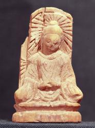 Seated Buddha in meditation, from Tumshuq (Xinjiang) 4th-5th century (wood) | Obraz na stenu