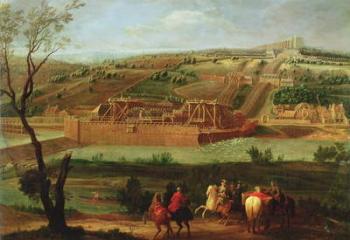 View of the Marly Machine and the Aqueduct at Louveciennes, 1722 (oil on canvas) | Obraz na stenu