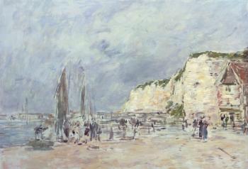 The Cliffs at Dieppe and the 'Petit Paris' (oil on canvas) | Obraz na stenu